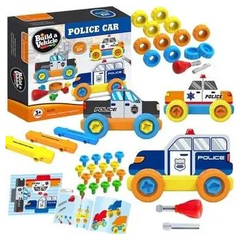 Hra na zahradu Zestaw do składania własnych pojazdów policyjnych