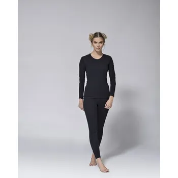 Dámské tričko Pleas Dámské tričko s dlouhým rukávem černá XS (101010-000-036)