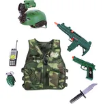 Rappa Dětská sada vesta vojenská s příslušenstvím