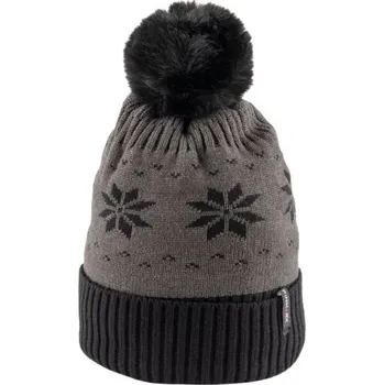 Čepice Zimní pletená čepice Finmark WINTER HAT OS Černá, Tmavě šedá