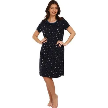 Dámské noční prádlo Pleas Dámská noční košile s krátkým rukávem tyrkysová XS (178649-807-036)