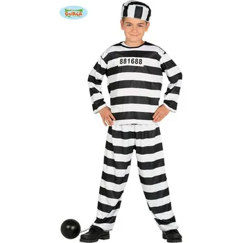 Karnevalový kostým Vězeň dětský - karnevalový kostým 10-12 let