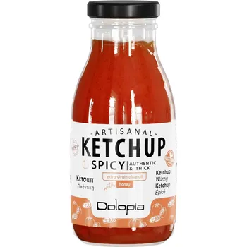 Rostlinný olej Pikantní kečup s medem a extra panenským olivovým olejem 280g DOLOPIA