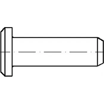 Šroub Čep s hlavou bez díry pro závlačku tvar A dle čsn 2111 12x 70 zinek bílý