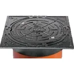 MIDAS Poklop litinový hranatý plný , D400 (40t),DN 315 na hladkou trubku