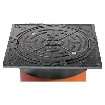 poklop MIDAS Poklop litinový hranatý plný , D400 (40t),DN 315 na hladkou trubku