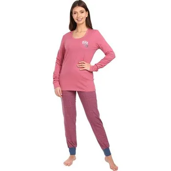 Pánské pyžamo Pleas Dámské pyžamo dlouhé růžová XL (180756-503-044)