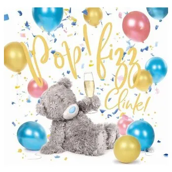 Cizojazyčná kniha Kartka urodzinowa holograficzna 3D Miś z...