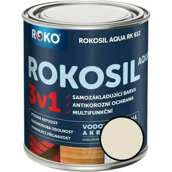 univerzální barva Barva samozákladující Rokosil Aqua 3v1 RK 612 6003 slonová kost, 0,6 l