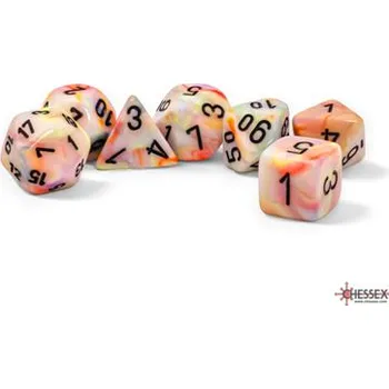 Příslušenství k deskovým hrám Chessex Sada 7 mega kostek Chessex - Festive kolotočová a černá - 22442