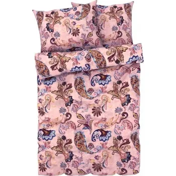 Povlečení KSTL Ložní povlečení z mikrovláknitého saténu, 200 x 220 cm, 70 x 90 cm, světle růžová 034862