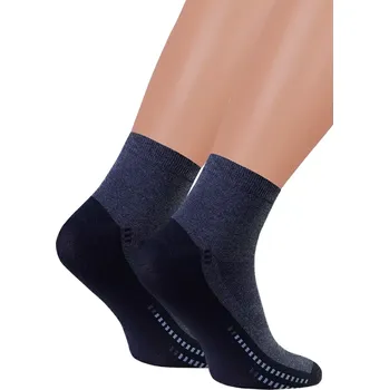 Pánské ponožky Pánské kotníkové ponožky 054/303 Steven Barva/Velikost: jeans / 44/46