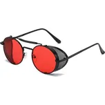 Oválné sluneční brýle Cyber Steampunk Černé- červené Lifestyle 180427011528BLRD
