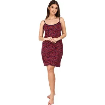 Dámské noční prádlo Pleas Dámská noční košile KISS se špagetovými ramínky modrá M (179704-800-040)