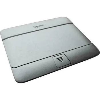 Elektrická zásuvka Zásuvkový blok zapuštěný Legrand PopUp, matný hliník