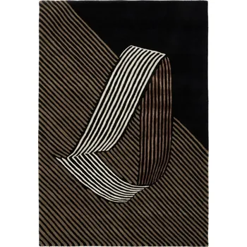 Koberec Fargotex Černo-hnědý vlněný koberec Emerald 160 x 230 cm