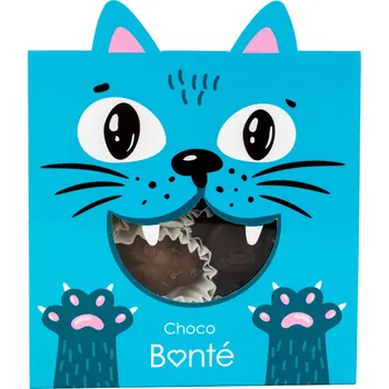 Čokoláda Choco Bonté Dárek pro děti Bonboniéra Mlsný kocour - 4 ks bonbonů