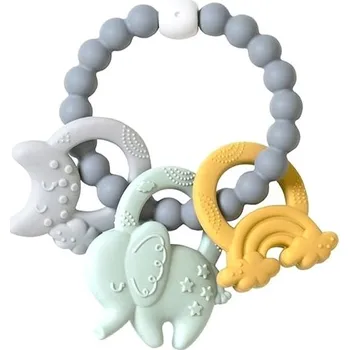 Saro Baby Silikonové kousátko Ele-Fun Blue