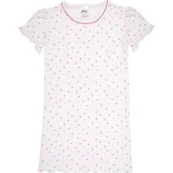 Pleas Dívčí noční košile s krátkým rukávem bílá 098 (168791-100-098)