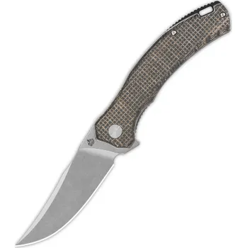 kapesní nůž QSP knife Walrus, zavírací nůž s klipem, hnědá micarta QS151-B1