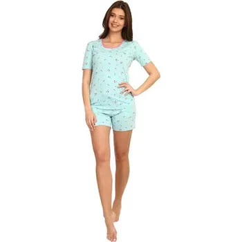 Pánské pyžamo Pleas Dámské pyžamo krátké tyrkysová XL (177497-807-044)