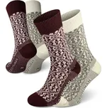 Northman Bolge merino 2-pack vínová/béžová S (36-38)