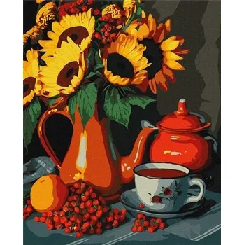 Set školních potřeb Malowanie po numerach - Podwieczorek 40x50cm