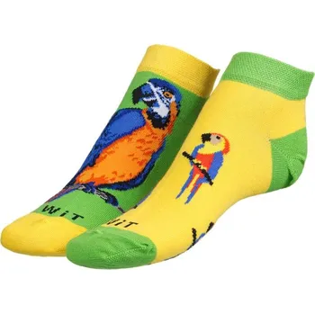 Dámské ponožky Ponožky nízké Papoušek Žlutá,Zelená BX1000949 - 39-42