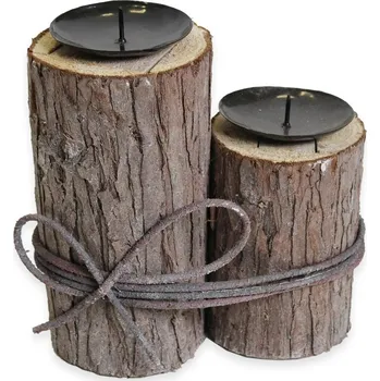 Svícen Svícen dřevo pr.10V16/20cm natural