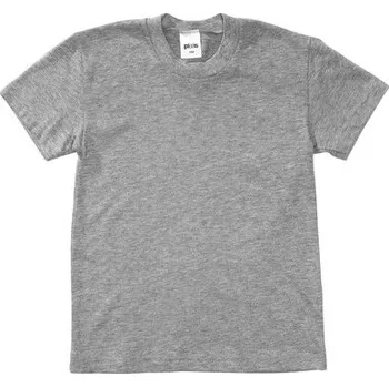 Dívčí tričko Pleas Dětské bavlněné triko s krátkým rukávem šedé melé 152 (081026-202-152)