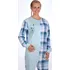 Dámské pyžamo Vienetta Dámský overal méďa s čepicí modrý, XS