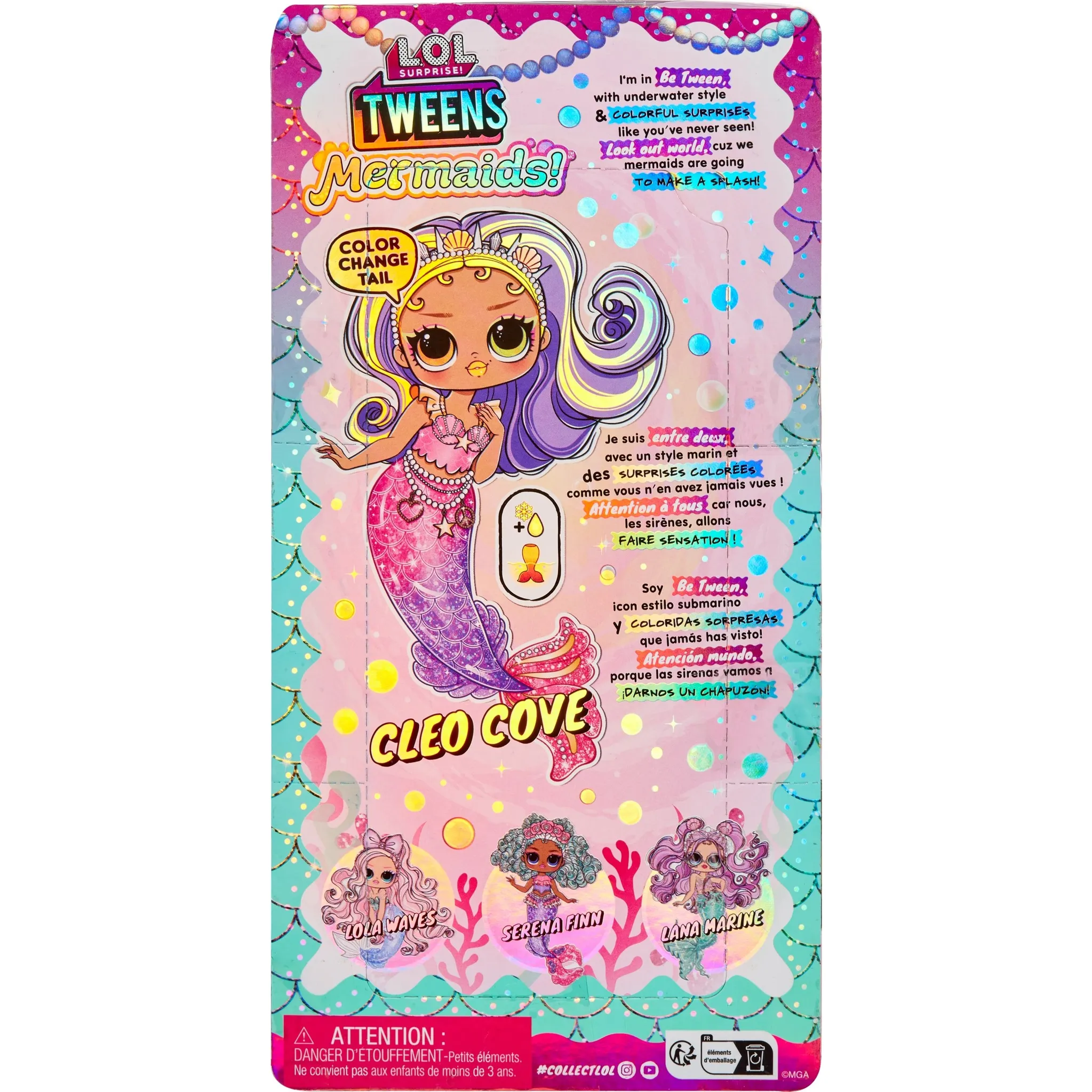 Fotografie 10 - Panenka MGA L.O.L. Surprise Tweens Fashion mořská panna Cleo Cove