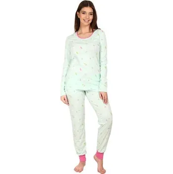 Pánské pyžamo Pleas Dámské pyžamo dlouhé mentol 2XL (179714-708-046)