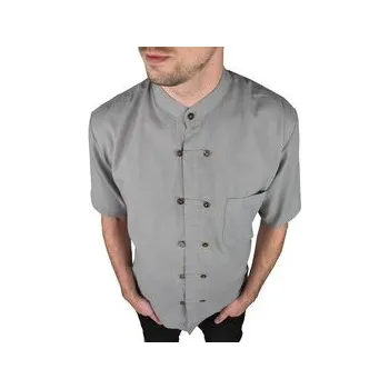 Pánská košile Pánská košile s krátkým rukávem RENSHU, šedá XL