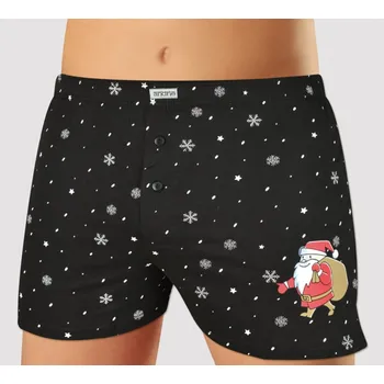 Pánské spodní prádlo Trenkoslipy pánské vánoční Andrie PS 5849 černé Barva: černá, Velikost: 3XL