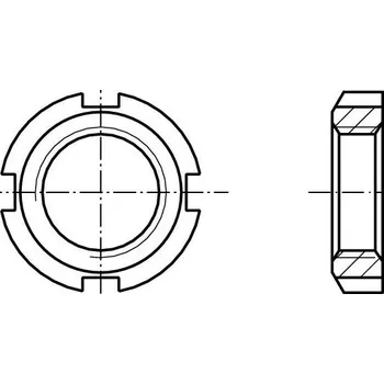 Matice Matice kruhové se zářezy s jemným závitem dle din 1804 m20x1.5 pevnost 14H bez povrchu
