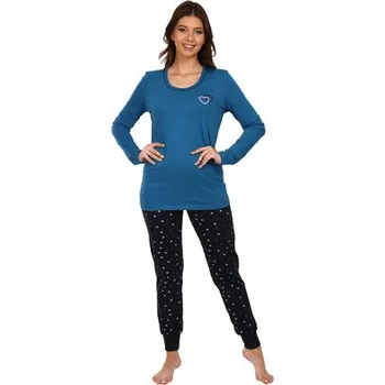 Pánské pyžamo Pleas Dámské pyžamo dlouhé tyrkysová 2XL (178652-807-046)