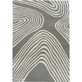 Koberec Fargotex Šedo-béžový vlněný koberec Sahara 160 x 230 cm