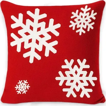 Polštář Vánoční potah na polštářek 40x40 cm - sněhové vločky