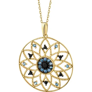 Přívěsek Zlatý přívěsek se zirkony - rozeta - AP539-9483