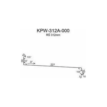 Střešní lemovaní Oplechování římsy RS312A SP35 2V16A 0,50mm 2bm