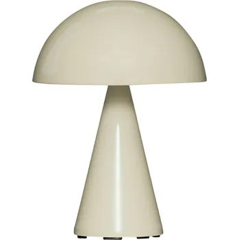 Lampička Béžová kovová nabíjecí stolní lampa Hübsch Mush 20 cm