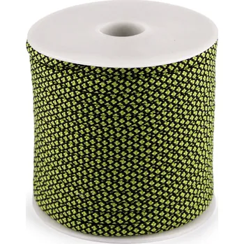 Příze Oděvní šňůra s duší Ø4 mm, barva 2 žlutá reflexní černá