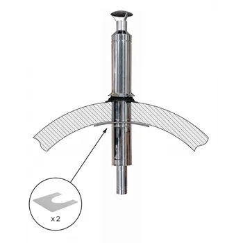 HUUM saunový sudový komín zasazený skrz strop