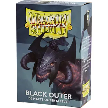 Karetní hra Ochranné obaly na karty Dragon Shield - Standard Outer Sleeves Matte Black (100 ks)