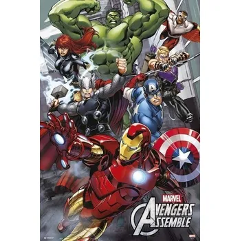 Obraz Plakát Marvel Avengers Assemble bez rámu 61 x 91,5 cm