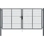 Brána dvoukřídlá Pilofor Zn + PVC antracit šířka 4,118 m výška 1,045 m