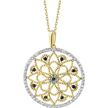 Přívěsek Zlatý přívěsek se zirkony - rozeta - AP539-9482