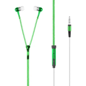 Sluchátka sluchátka Zipper Color 3,5mm green