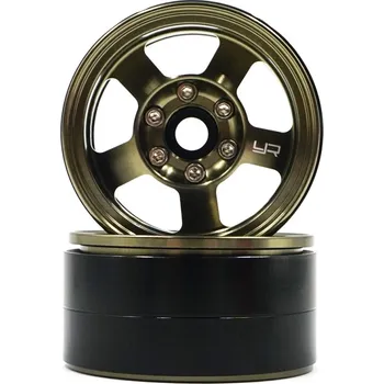 RC model auta Yeah Racing 1.9 Beadlock Hliníkové CNC 5 Spoke Titanium, 2ks